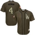 mlb majestic los angeles dodgers #4 babe herman green salute to service jerseys