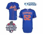 2015 World Series mlb jerseys new york mets #52 cespedes blue[nu