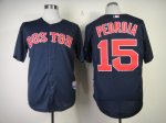 mlb boston red sox #15 pedroia deep blue jerseys