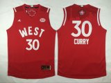2016 nba all star golden state warriors #30 stephen curry red je