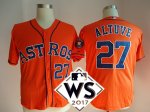 Men Houston Astros #27 Jose Altuve Orange 2017 World Series MLB Jersey