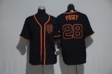Youth mlb san francisco giants #28 buster posey majestic black new cool base jerseys