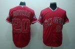 Baseball Jerseys los angeles angels #20 rivera red (cool base)