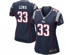 Women Nike New England Panthers #33 Dion Lewis Navy Blue Jerseys