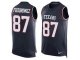 Men's Nike Houston Texans #87 C.J. Fiedorowicz Navy Blue Team Color Stitched NFL Limited Tank Top Jersey