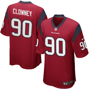 Men\'s Nike Houston Texans #90 Jadeveon Clowney Game Red NFL jerseys
