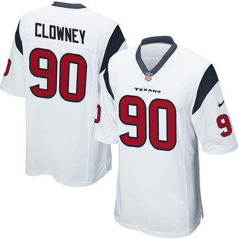 Men\'s Nike Houston Texans #90 Jadeveon Clowney Game White NFL jerseys