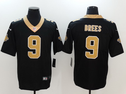 Men\'s NFL New Orleans Saints #9 Drew Brees Nike Black Vapor Untouchable Limited Jersey