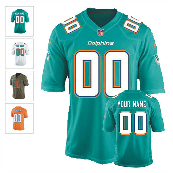 Custom Miami Dolphins Tame Any Player Name and Number Cheap Jerseys