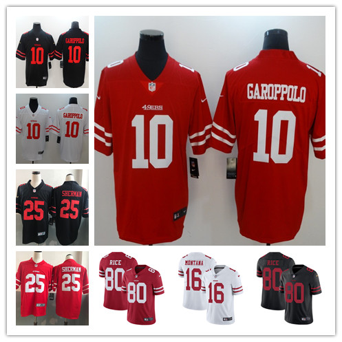 Football San Francisco 49ers Vapor Untouchable Limited Jersey Players #25 Richard Sherman #10 Jimmy Garoppolo Etc.
